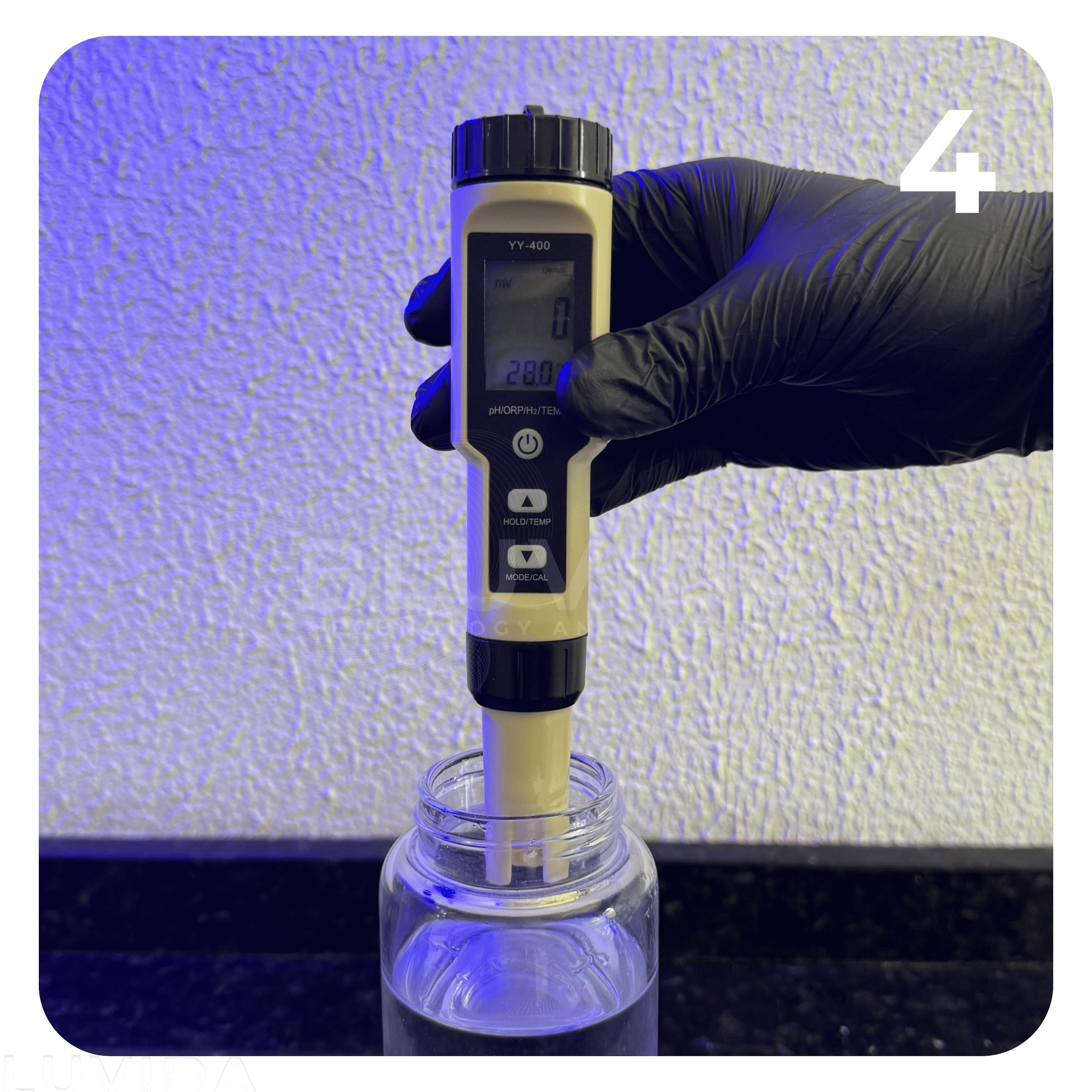 como medir agua com hidrogenio