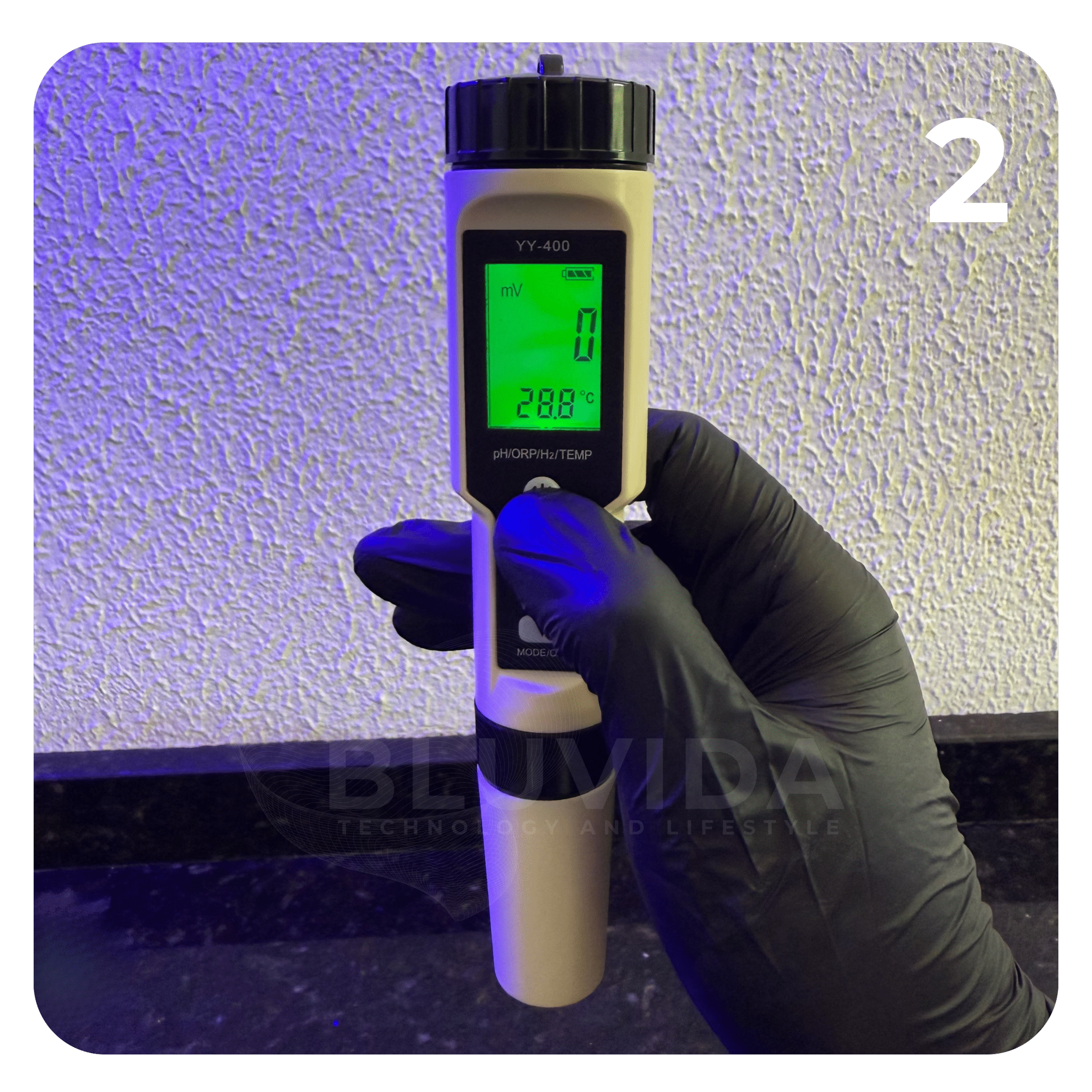 medição de agua com hidrogenio