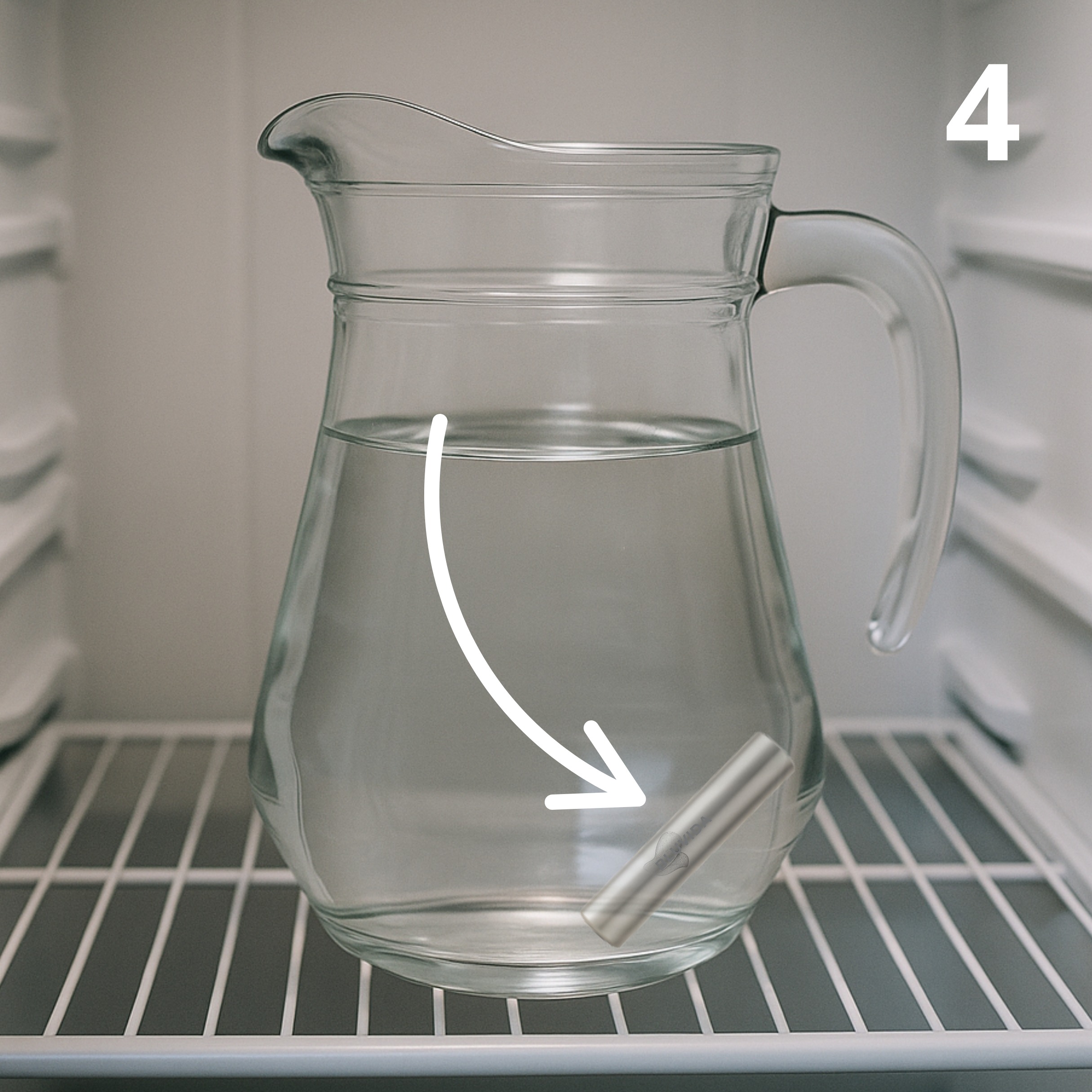 passo-4-armazenar-jarra-de-agua-com-bastao-ionizador-na-geladeira