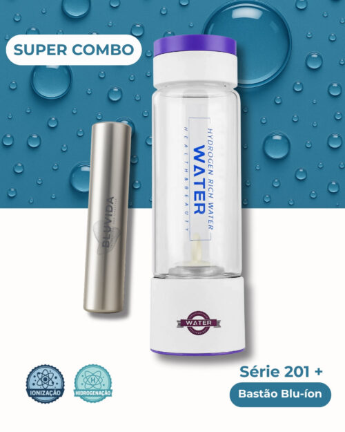 Combo Garrafa Série 201 4000ppb (VIDRO) + Bastão Blu-íon