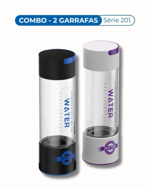 Combo com 2 Garrafas de Hidrogênio Molecular 4000ppb | Série 201 - VIDRO