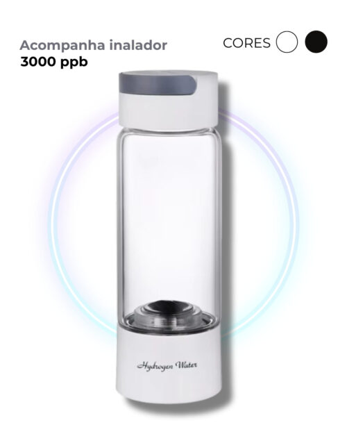 Garrafa de Hidrogênio Molecular 3000ppb H.W. Bluvida | clássica - VIDRO