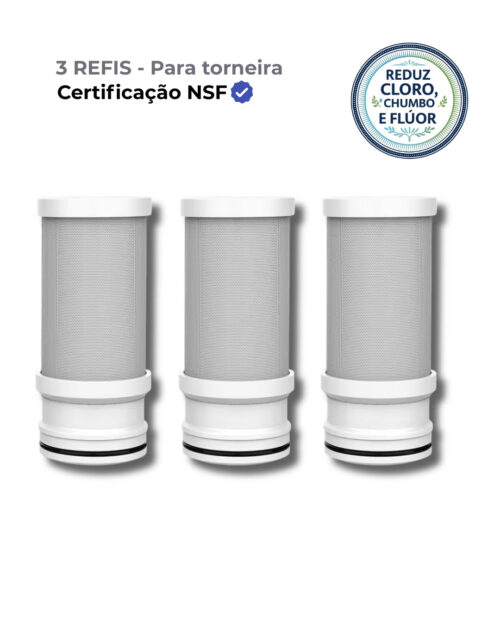 Kit com 3 Refis Originais para Filtro de Torneira Althy | Bluvida
